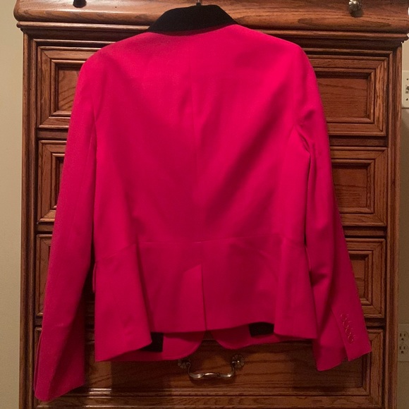 Talbots Hot Pink Velvet Collar Blazer - Picture 4 of 11